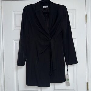 Calvin Klein Elegant Black Long Sleeve Dress